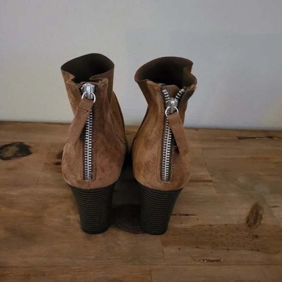 Brash Stacked Healed Suede Ankle Booties Size‎ 9 - Picture 4 of 9